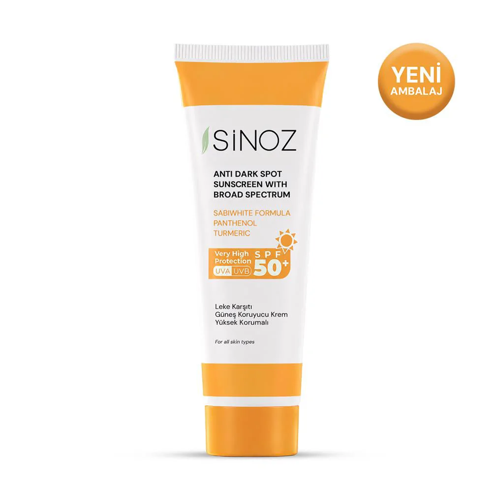Sinoz Leke Karşıtı SPF50+ Güneş Kremi - Normal ve Kuru Ciltlere 50 ml