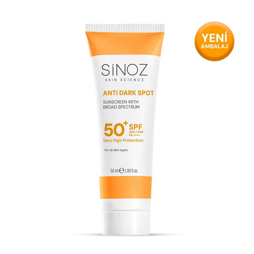 Sinoz Leke Karşıtı SPF50+ Güneş Kremi - Normal ve Kuru Ciltlere 50 ml