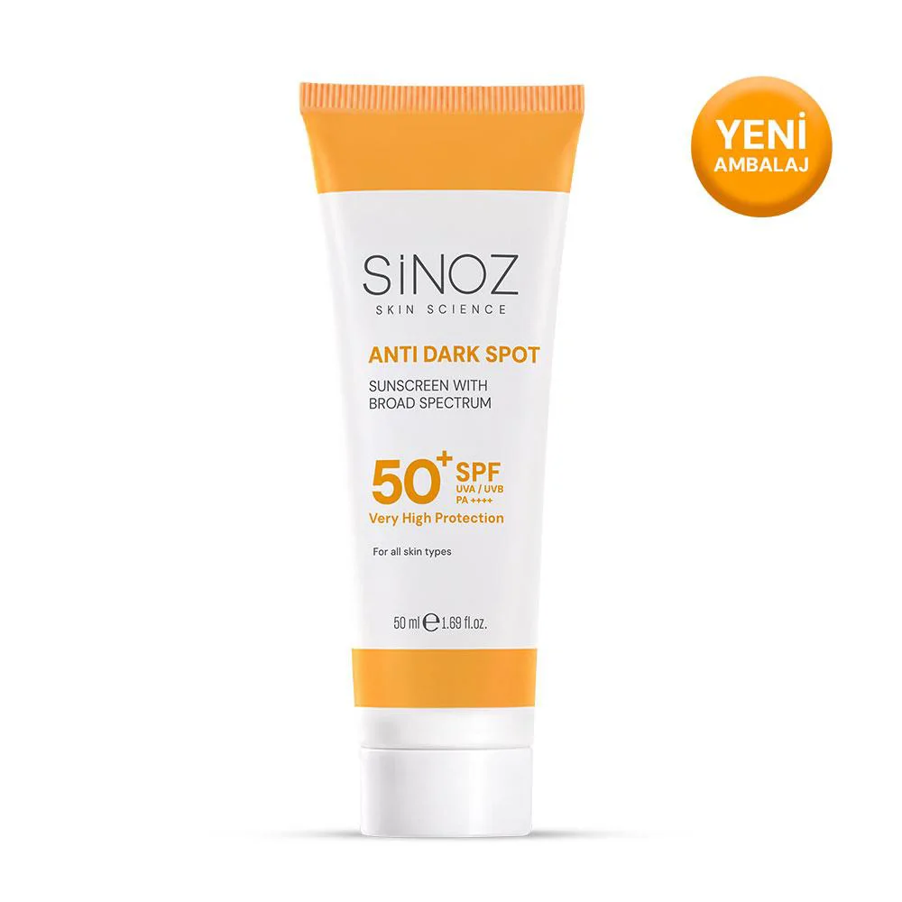 Sinoz Leke Karşıtı SPF50+ Güneş Kremi - Normal ve Kuru Ciltlere 50 ml