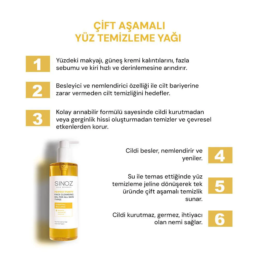Sinoz Yüz Temizleme Yağı 400 ml
