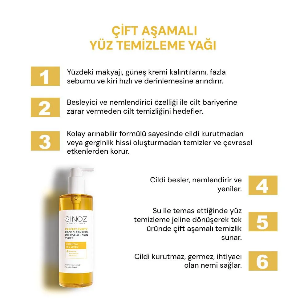 Sinoz Yüz Temizleme Yağı 400 ml