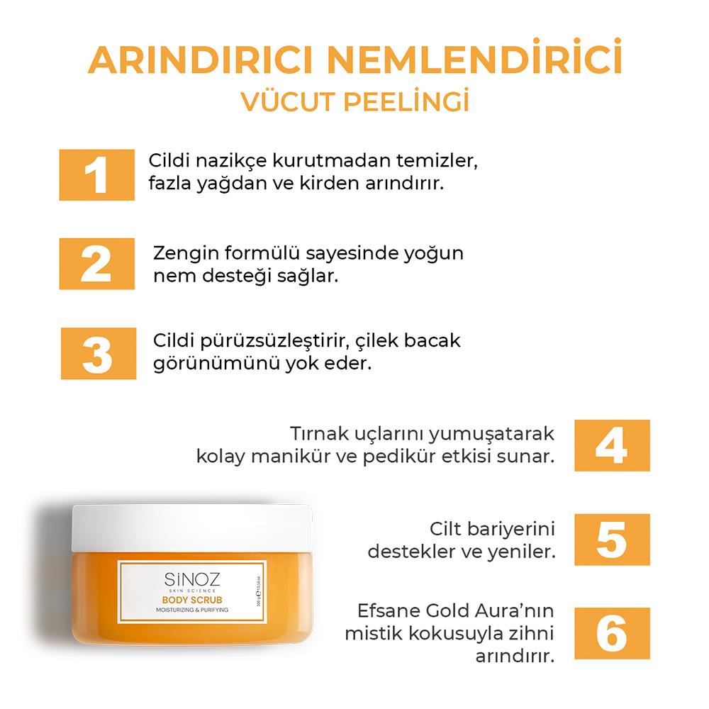 Sinoz Arındırıcı Nemlendirici Vücut Peelingi 300 gr