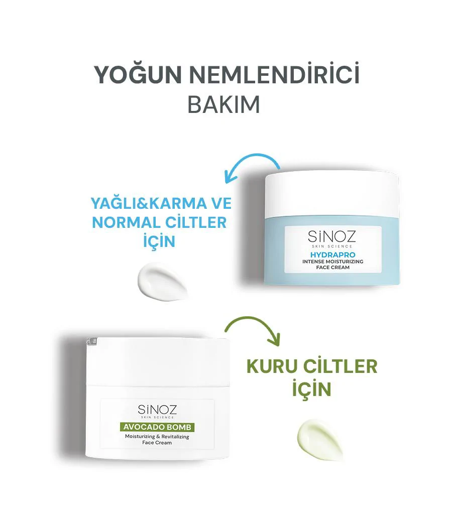 Sinoz Hydrapro Su Bazlı 72 Saat Yoğun Nemlendirici Yüz Bakım Kremi