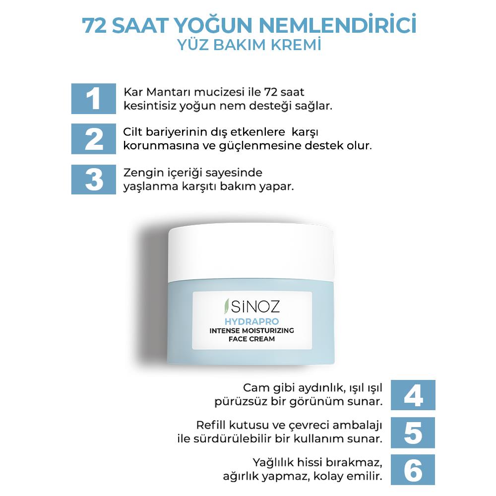 Sinoz Hydrapro Yoğun Nemlendirici Yüz Bakım Kremi 50 ml