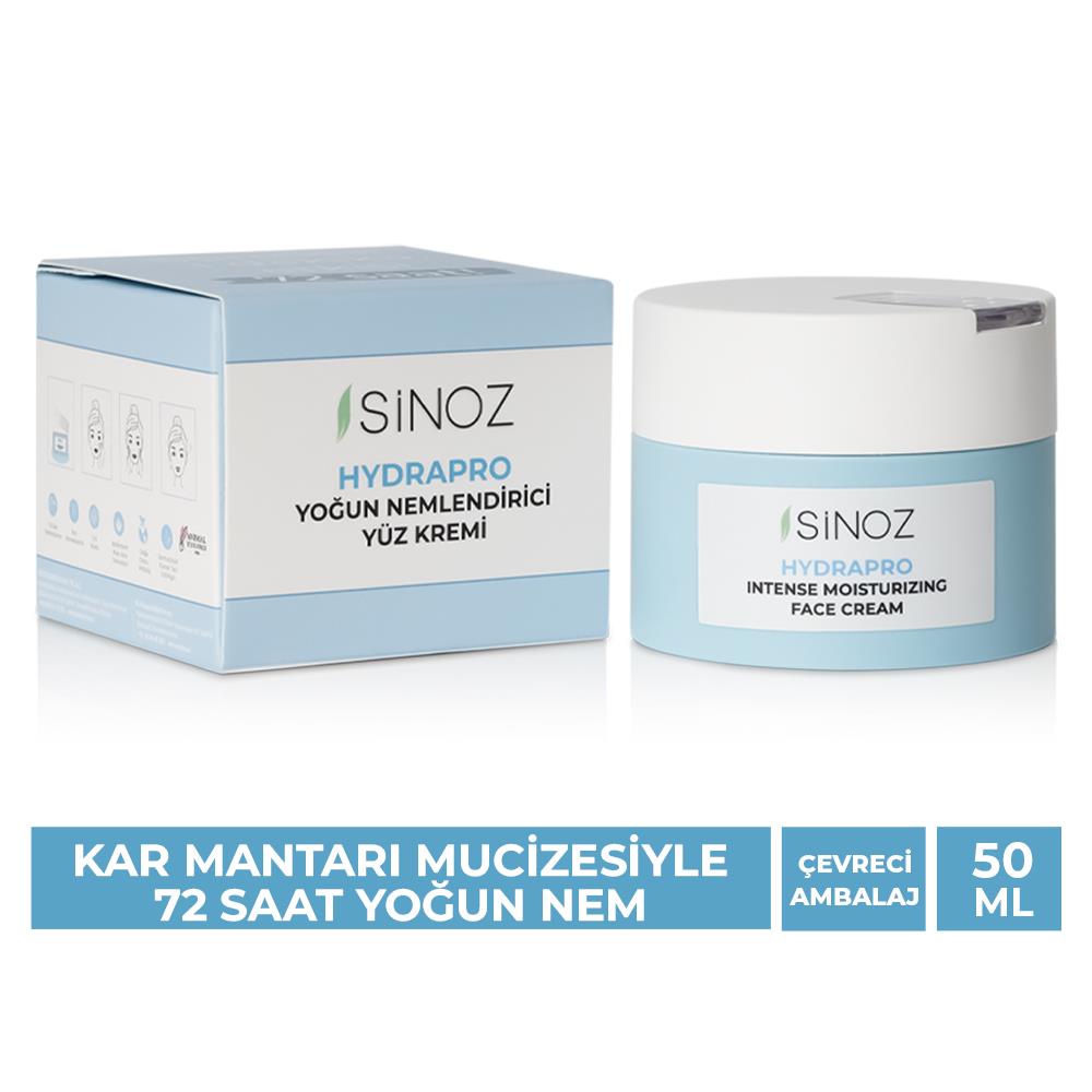 Sinoz Hydrapro Yoğun Nemlendirici Yüz Bakım Kremi 50ml (Kar Mantarı Mucizesiyle)