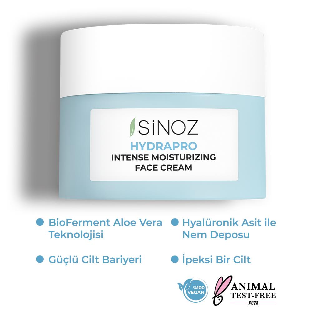 Sinoz Hydrapro Yoğun Nemlendirici Yüz Bakım Kremi 50ml (Kar Mantarı Mucizesiyle)