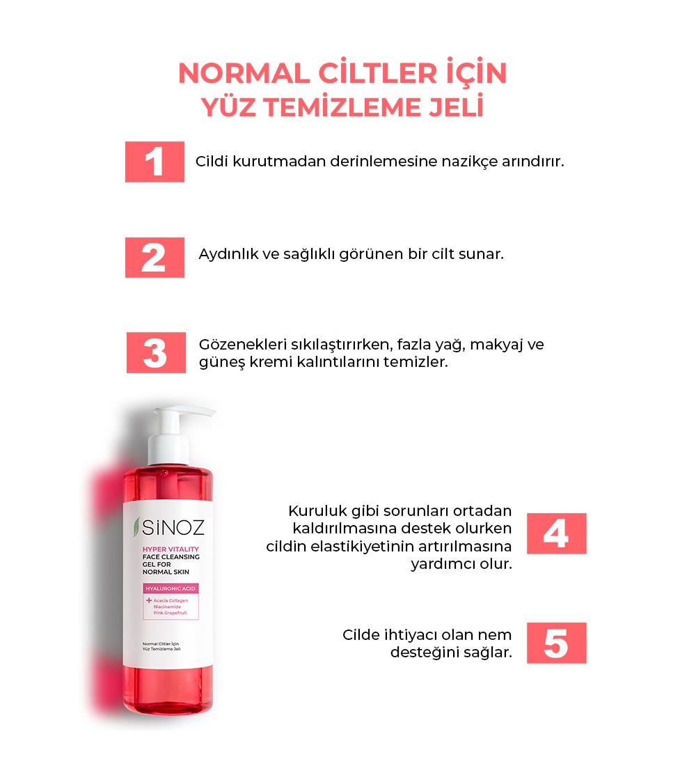 Sinoz Normal Ciltler için Yüz Temizleme Jeli 400 ml