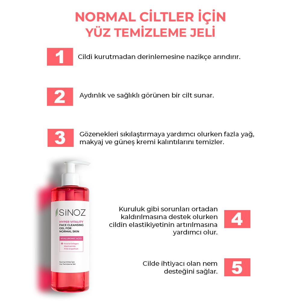 Sinoz Normal Ciltler Yüz Temizleme Jeli 400 ml