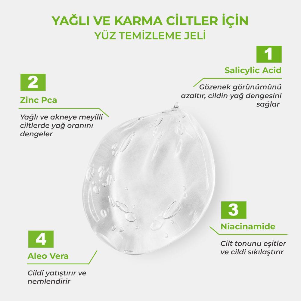 Sinoz Perfect Sebum Dengeleyici Yüz Temizleme Jeli 400 ml Yağlı Karma Ciltler İçin