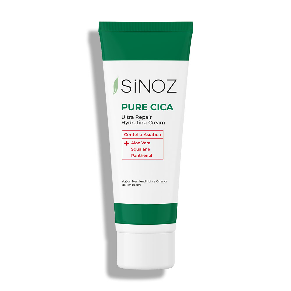 Sinoz Pure Cica Yoğun Onarıcı Yatıştırıcı Nemlendirici Bakım Kremi 50 ml Tahriş Olmuş Hasarlı Ciltler İçin