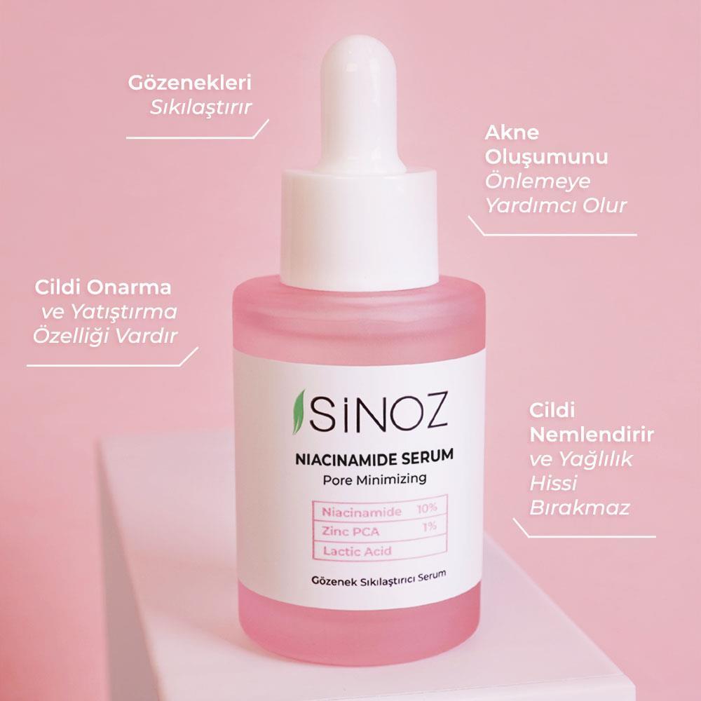 Sinoz Gözenek Sıkılaştırıcı Sebum Dengeleyici Sivilce Karşıtı Serum Niacinamide 10% + Zinc Pca 1% 30 ml