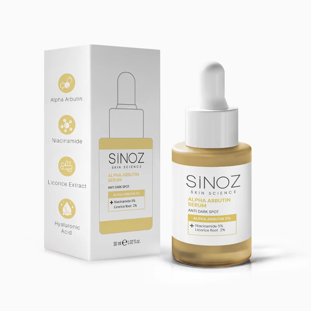 Sinoz Koyu Leke Karşıtı Arbutin Cilt Serumu (Niacinamide 5% + Alpha Arbutin 2%) 30 ml