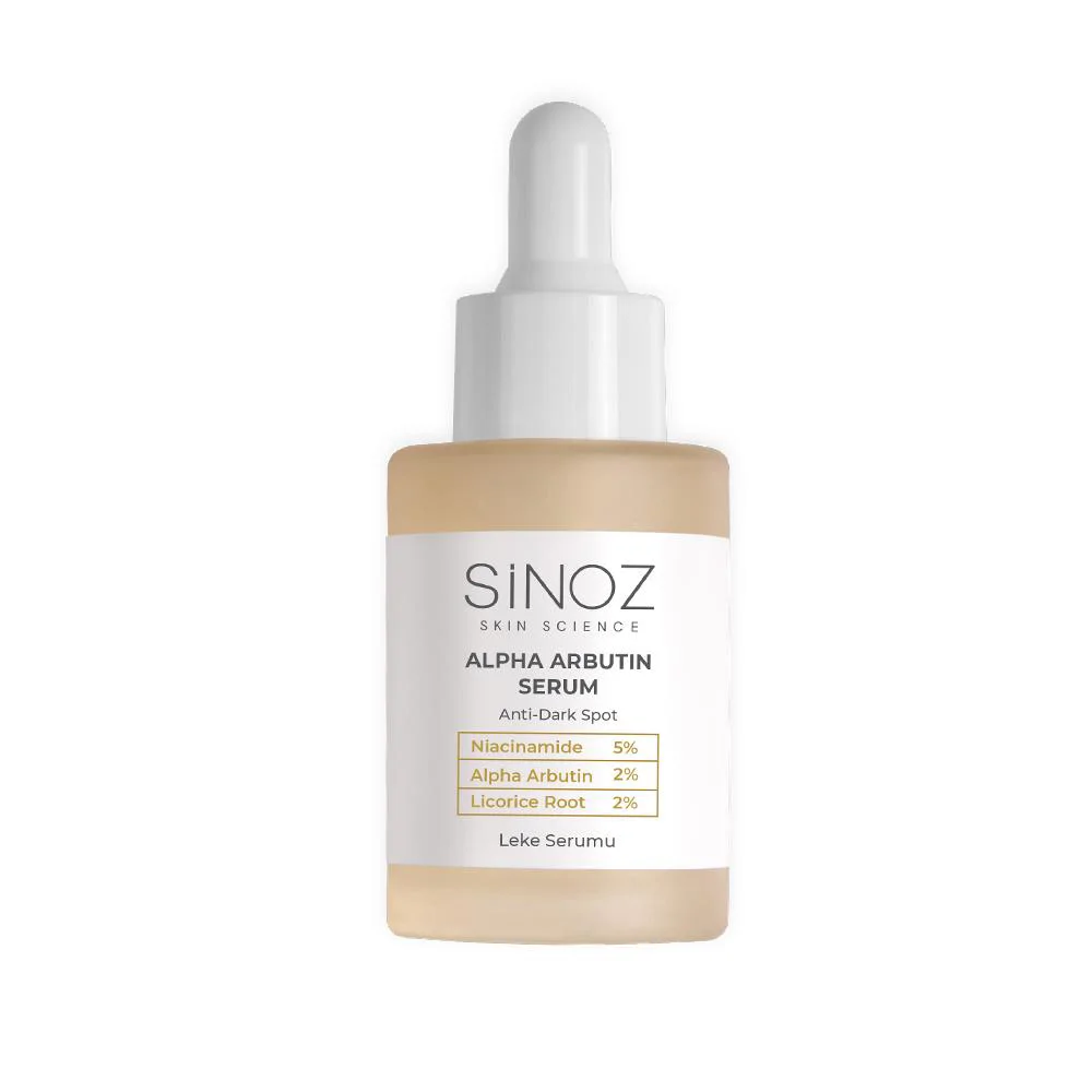 Sinoz Koyu Leke Karşıtı Arbutin Cilt Serumu (Niacinamide 5% + Alpha Arbutin 2%) 30 ml