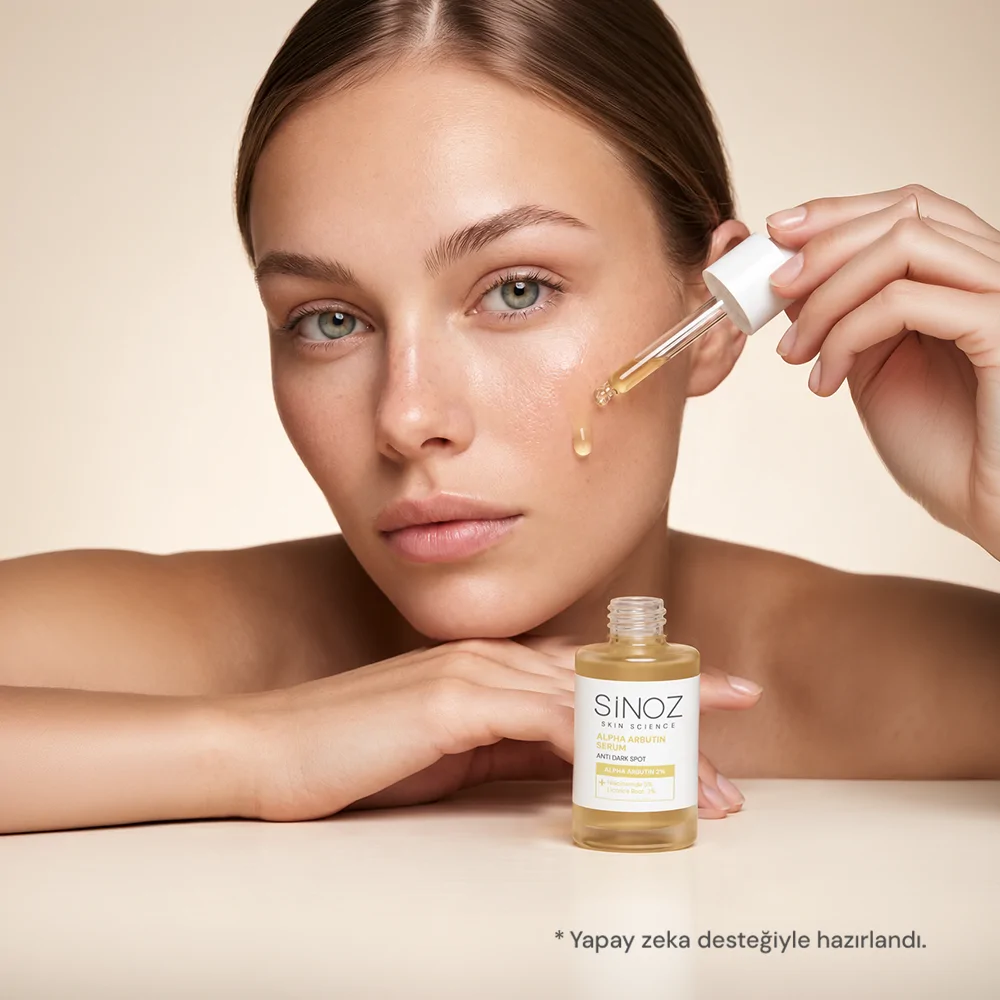 Sinoz Koyu Leke Karşıtı Arbutin Cilt Serumu (Niacinamide 5% + Alpha Arbutin 2%) 30 ml