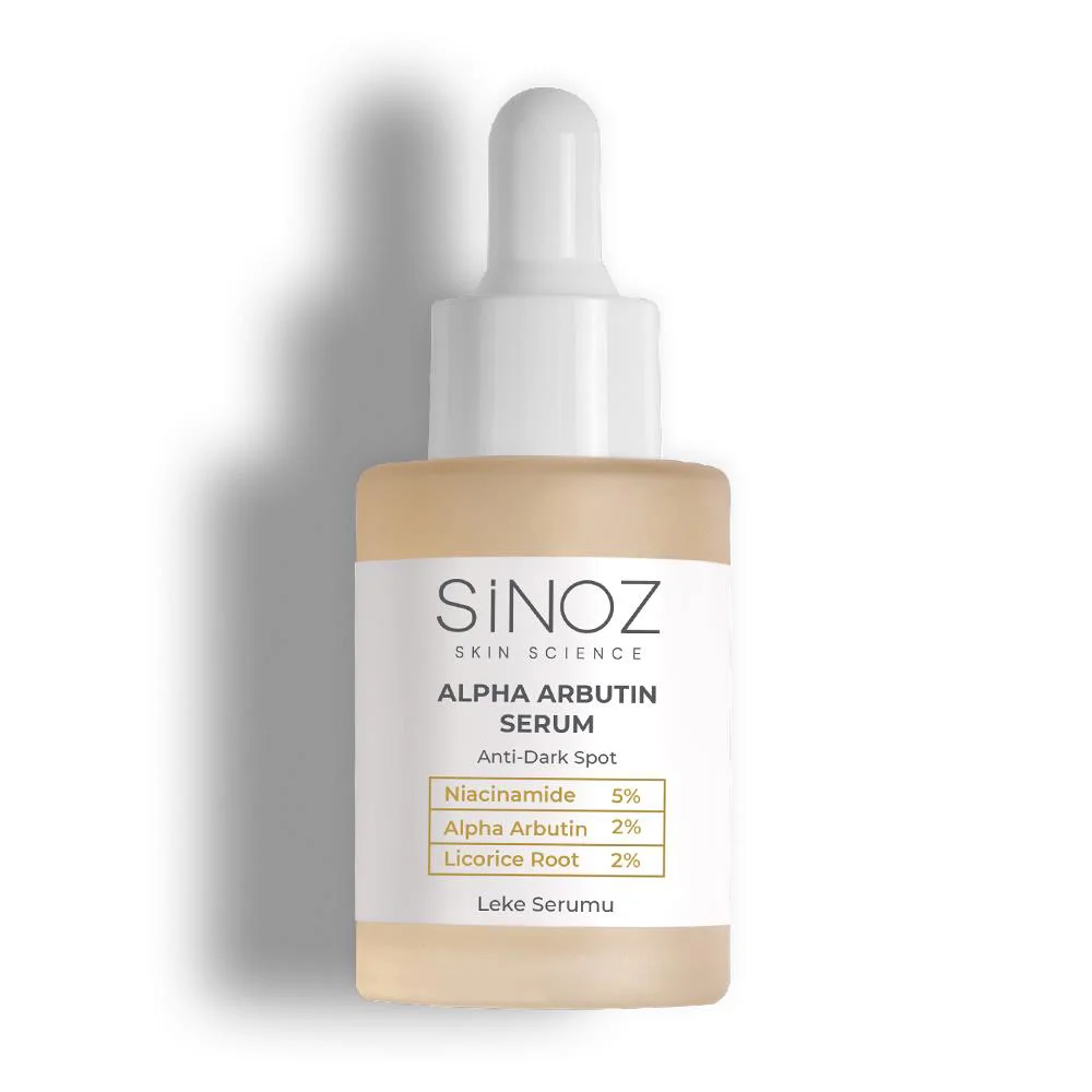 Sinoz Koyu Leke Karşıtı Arbutin Cilt Serumu (Niacinamide 5% + Alpha Arbutin 2%) 30 ml