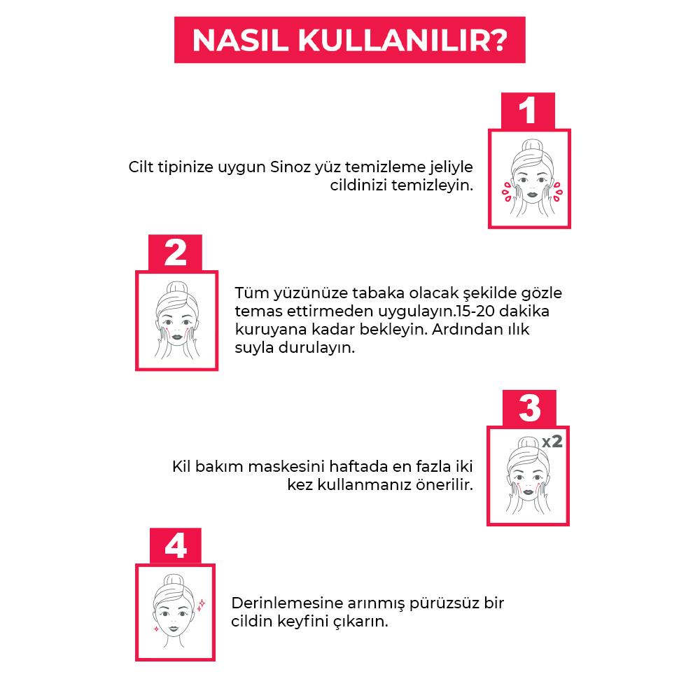 Sinoz Akne Ve Siyah Nokta Karşıtı Arındırıcı Yüz Bakım Maskesi 50 ml