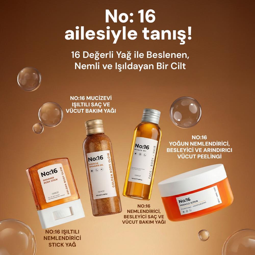 Sinoz No:16 Nemlendirici Besleyici Bakım Yağı  Yüz - Saç - Vücut 100 ml
