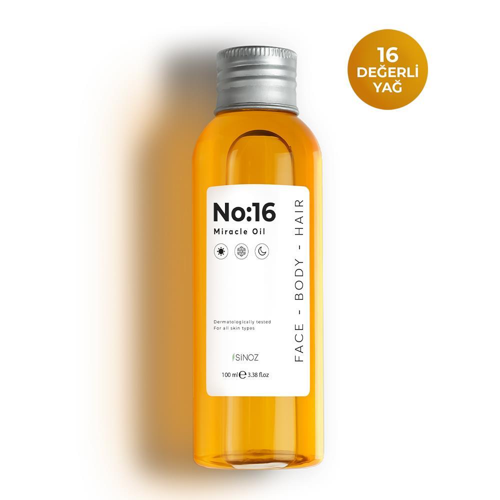 Sinoz No:16 Nemlendirici Besleyici Bakım Yağı  Yüz - Saç - Vücut 100 ml