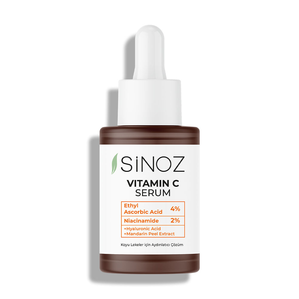 Sinoz Ton Eşitleyici Aydınlatıcı Vitamin C %4 + Niacinamide %2 Yüz Serumu 30 ml Tüm Ciltler İçin