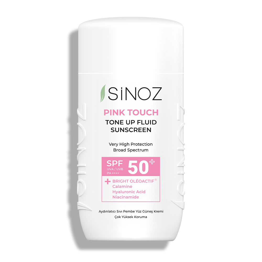 Sinoz Spf50+ Pink Touch Aydınlatıcı Sıvı Güneş Kremi - Yeni Nesil Güneş Filtreleri ile Hibrit Formül 50ml